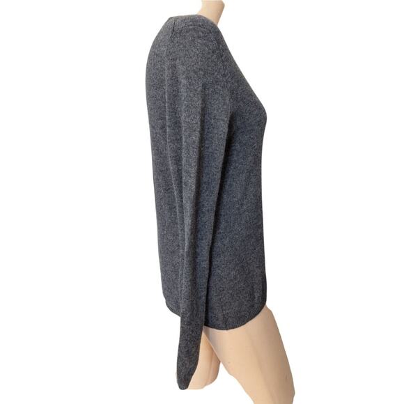 Gray Cashmere Sweater Women Medium Old Money Preppy Minimalist‎ Classic Capsule - Picture 4 of 6